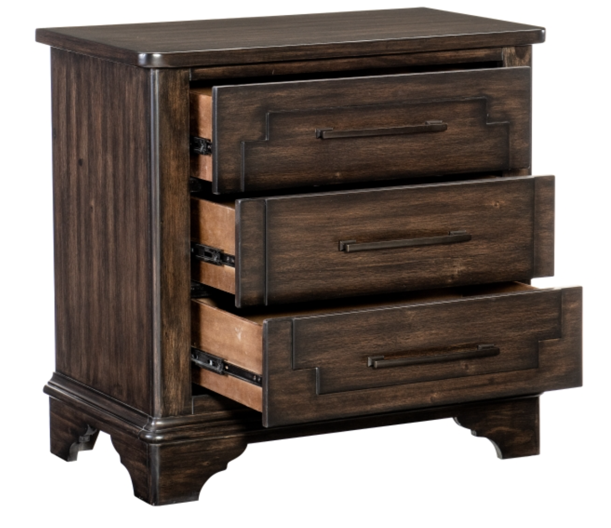 Boone Collection Rustic Brown Nightstand