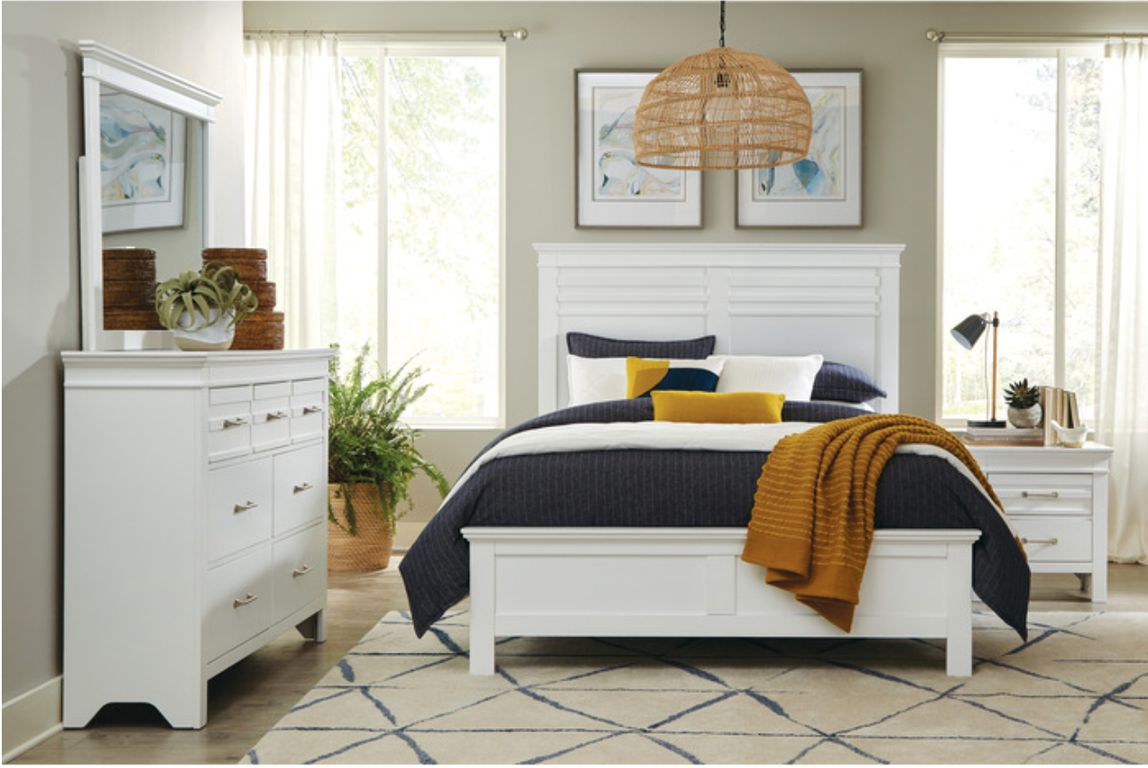 Blaire Farm Collection Rustic White Nightstand