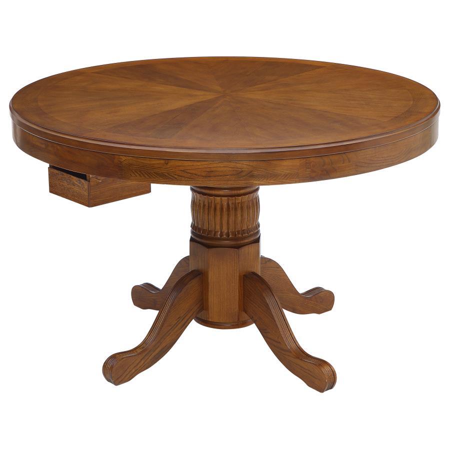 Mitchell - 5-Piece Game Table Set - Amber and Brown