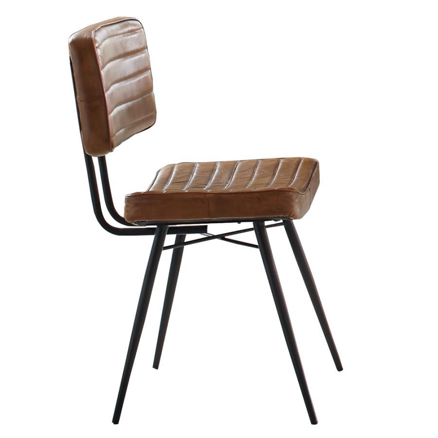 Misty - Padded Side Chairs (Set of 2) - Camel and Black