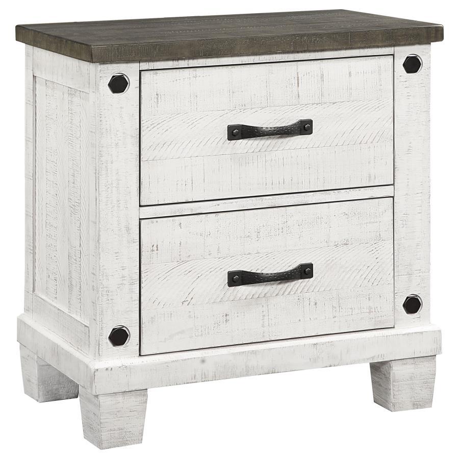 Lilith - 5-Piece Eastern King Bedroom Set - Distressed Grey And White