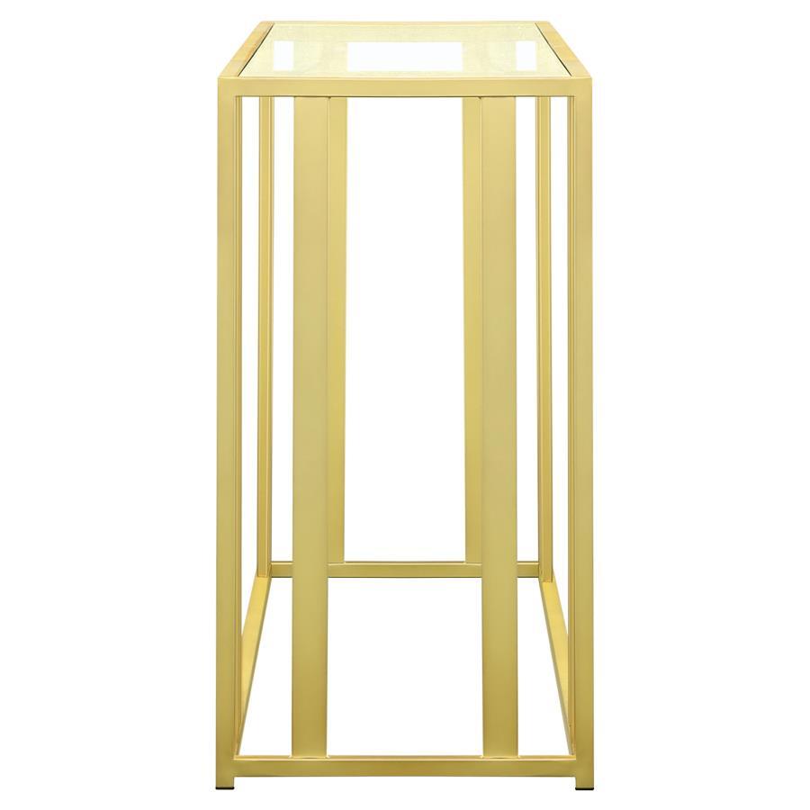 Adri - Metal Frame Sofa Table - Matte Brass