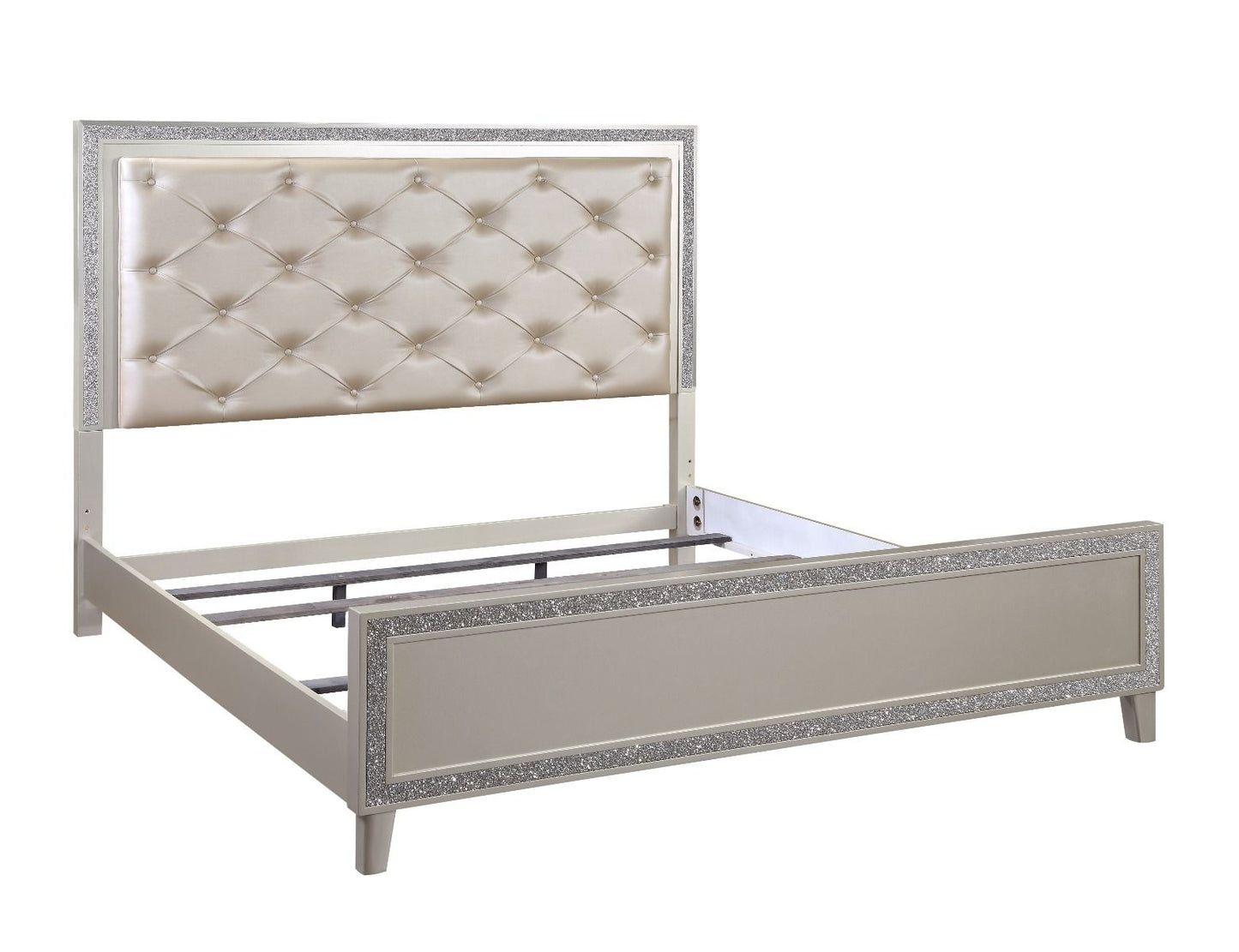 Sliverfluff - California King Bed - Pearl Silver