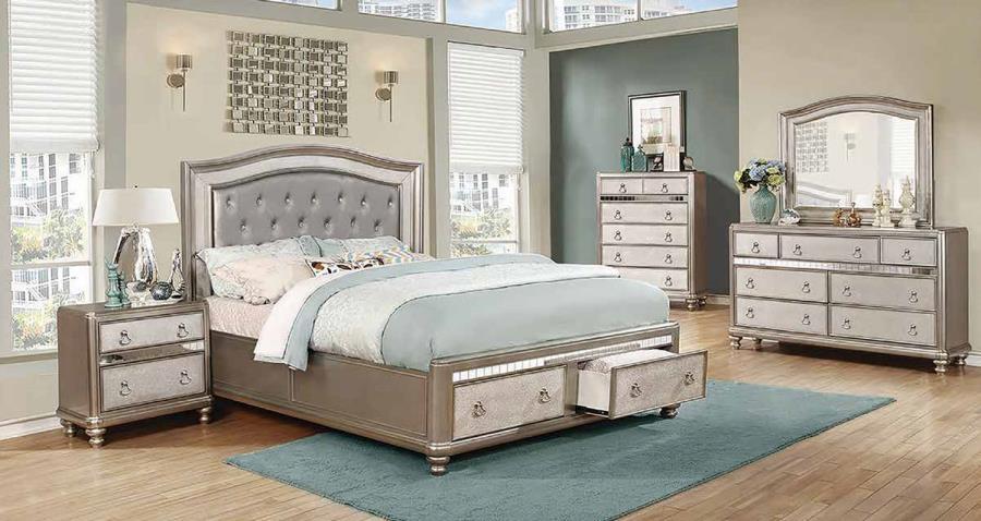 Bling Game - Upholstered Storage Bed Bedroom Set