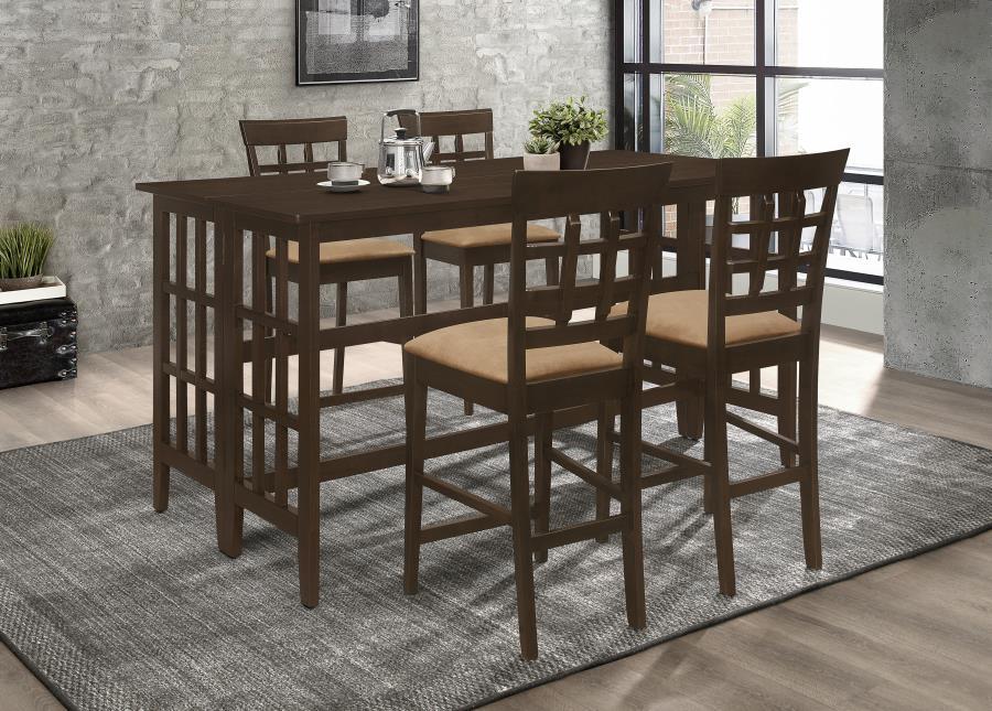 Gabriel - 5-Piece Rectangular Counter Height Dining Set - Cappuccino
