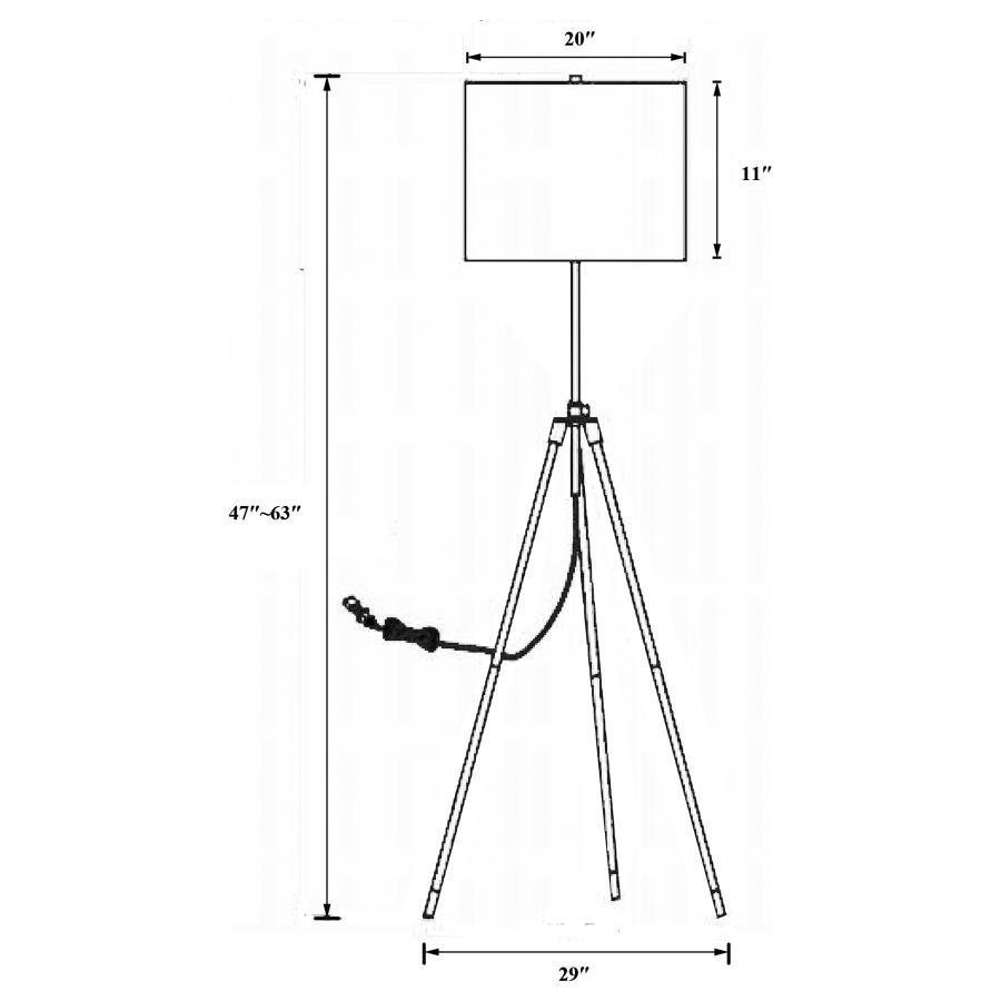 Zabka - Tripod Floor Lamp - Black and Gold