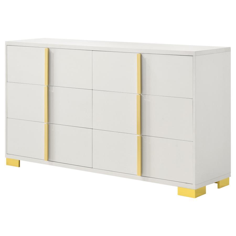Marceline Dresser - White / Gold