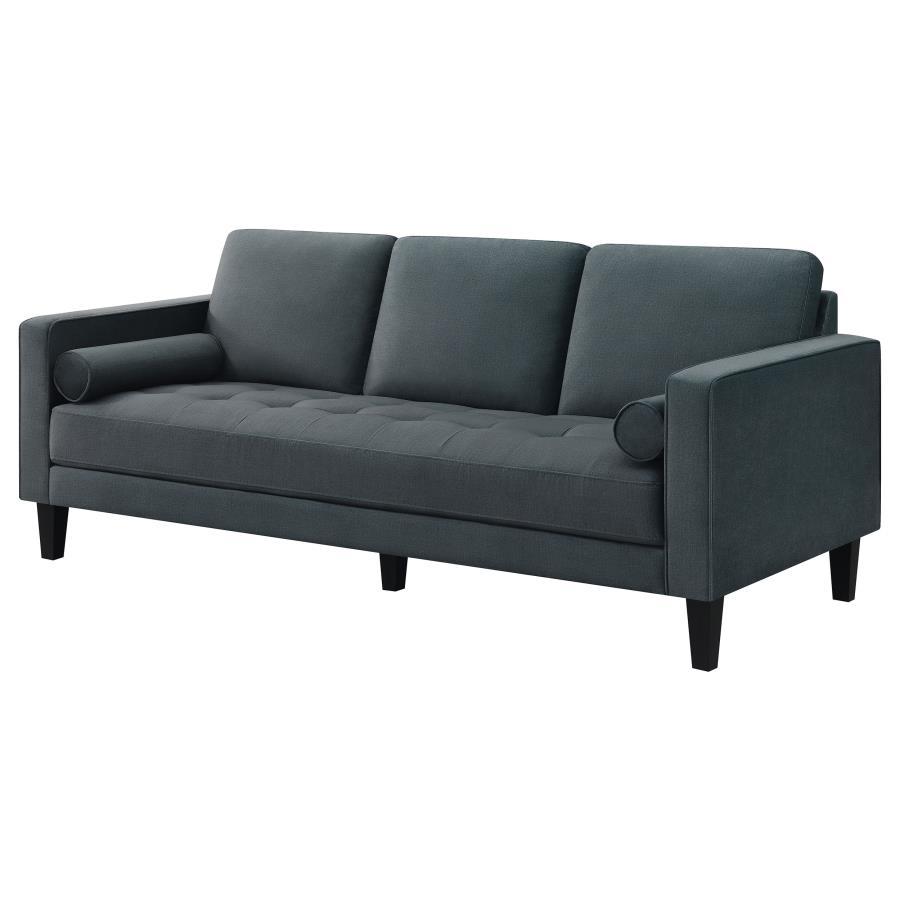 Gulfdale - Cushion Back Upholstered Sofa - Dark Teal