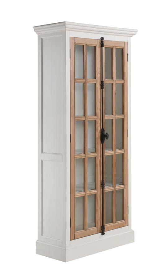 Tammi - 2-Door Tall Cabinet - Antique White and Brown