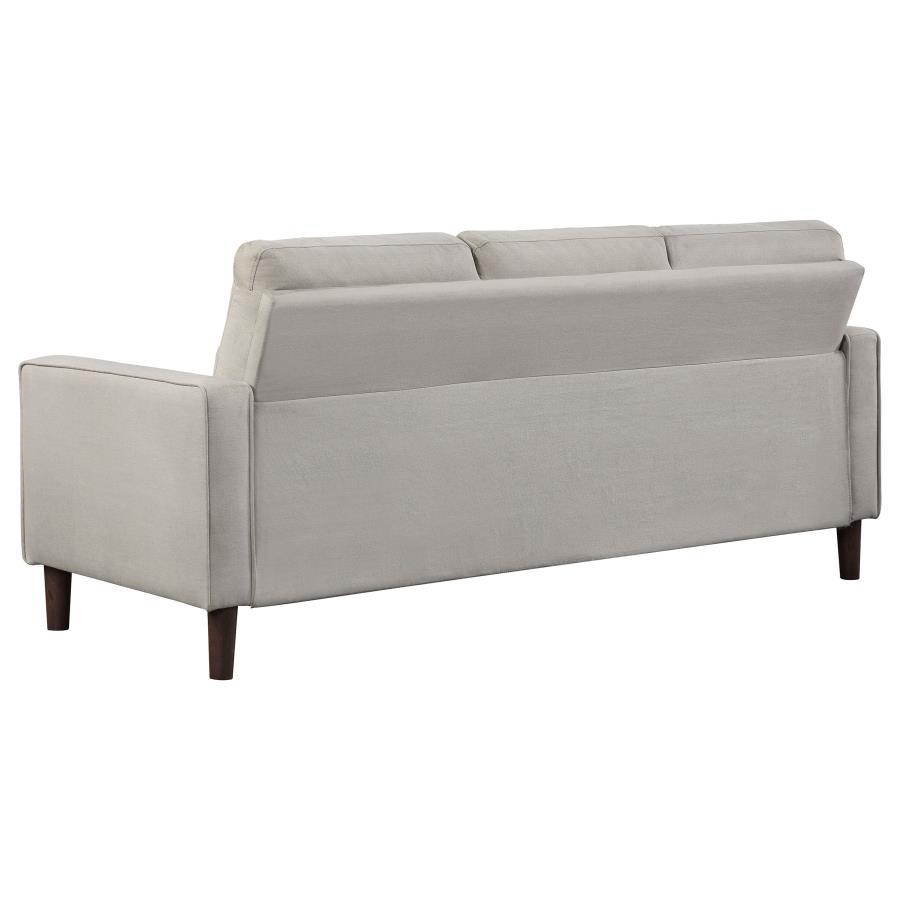 Bowen - 2-Piece Upholstered Track Arms Tufted Sofa Set - Beige