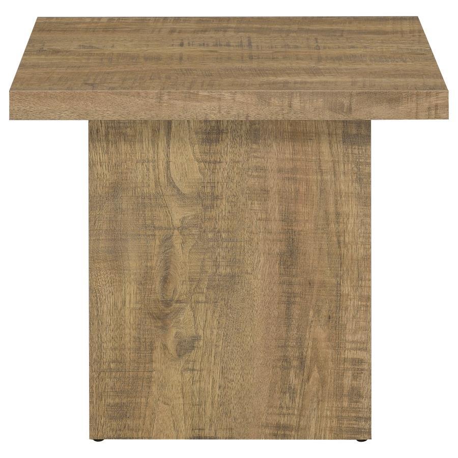 Zetta - Square Engineered Wood End Table - Mango