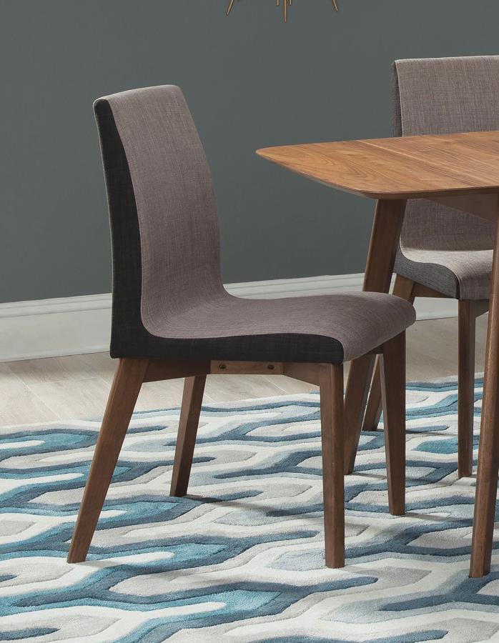 Redbridge - Upholstered Side Chairs (Set of 2) - Grey and Natural Walnut