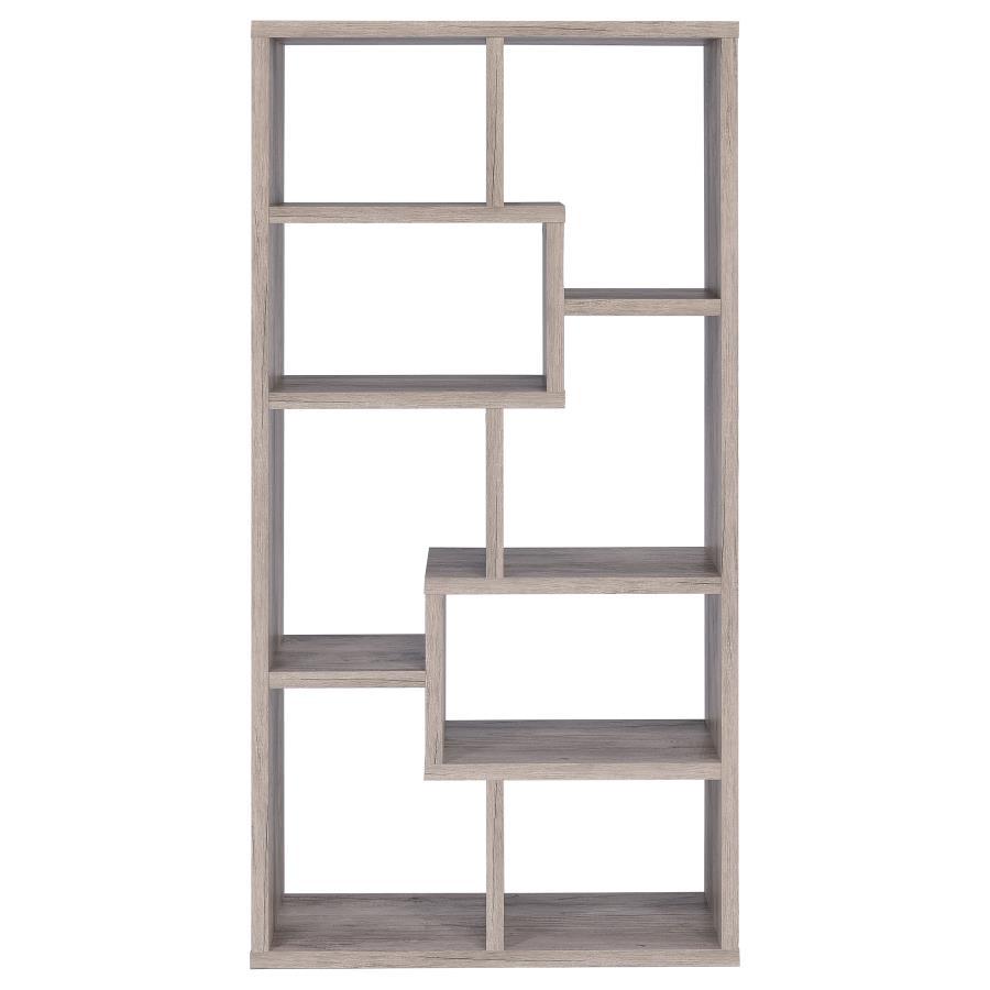 Theo - 10-shelf Geometric Bookcase