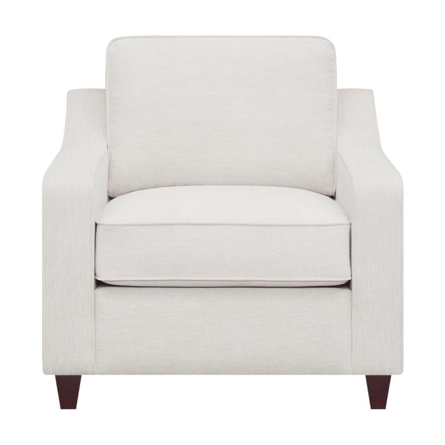 Christine - Upholstered Cushion Back Chair - Beige