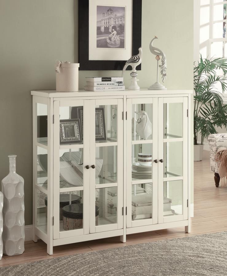 Sable - 4-Door Display Accent Cabinet - White