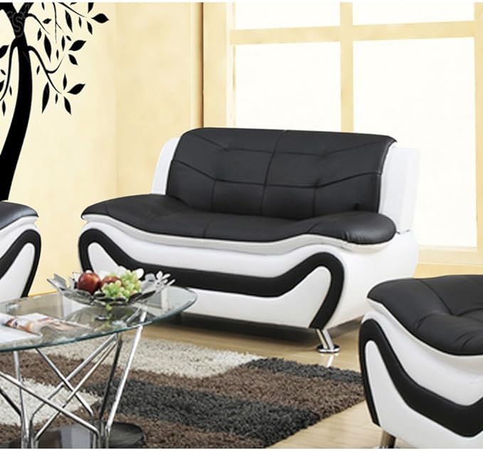 8163 Master Black and White Living Room Set
