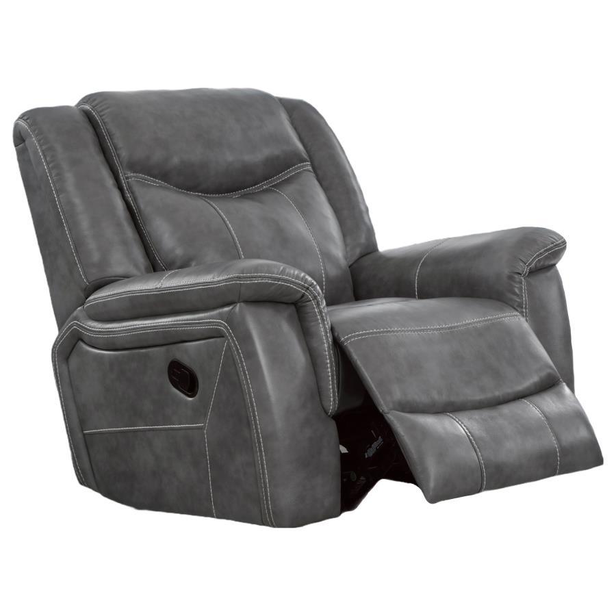 Conrad - Upholstered Motion Glider Recliner - Grey