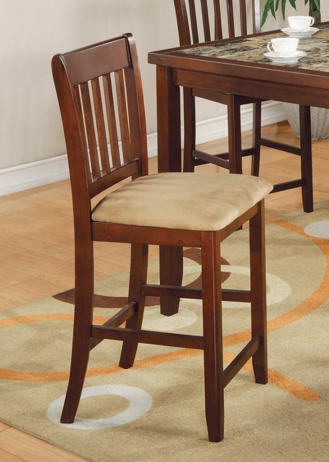 Jardin - 5-Piece Counter Height Dining Set - Red Brown and Tan