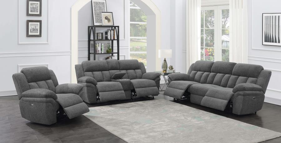 Bahrain - Upholstered Power Glider Recliner - Charcoal