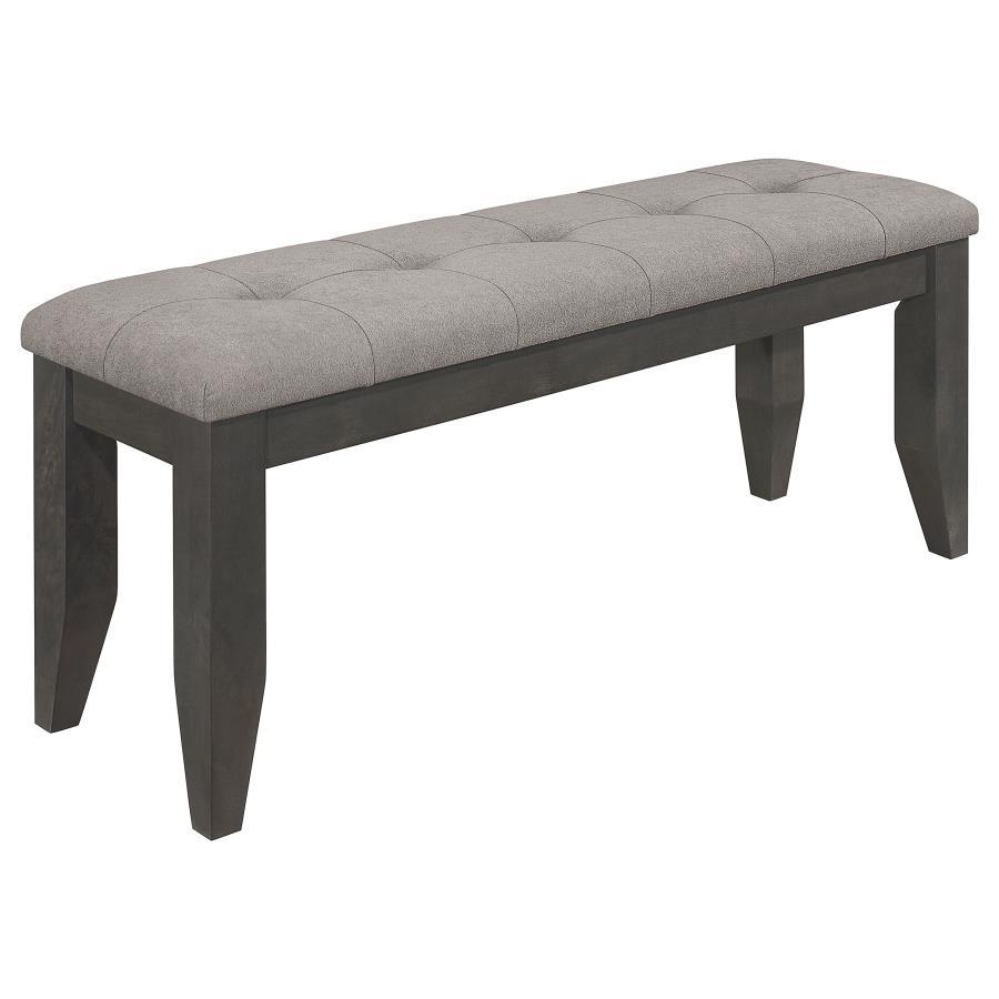 Dalila - Padded Cushion Bench - Grey and Dark Grey