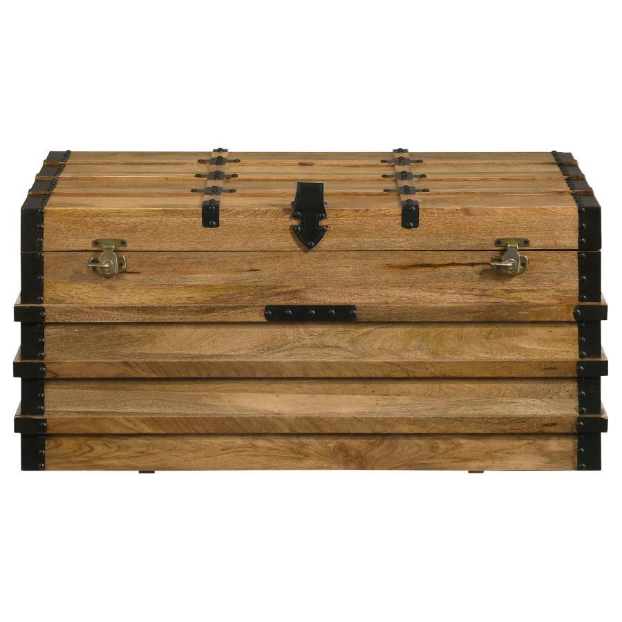 Simmons - Rectangular Storage Trunk - Natural and Black