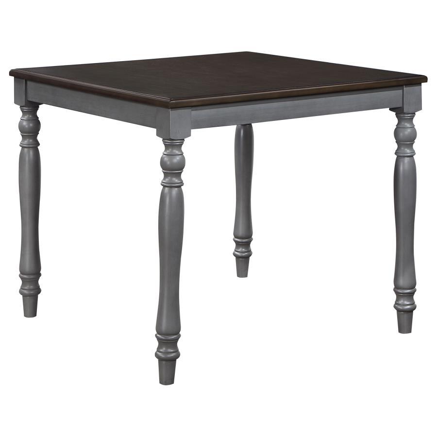 Wiley - 5-Piece Square Spindle Legs Counter Height Dining Set - Beige and Grey