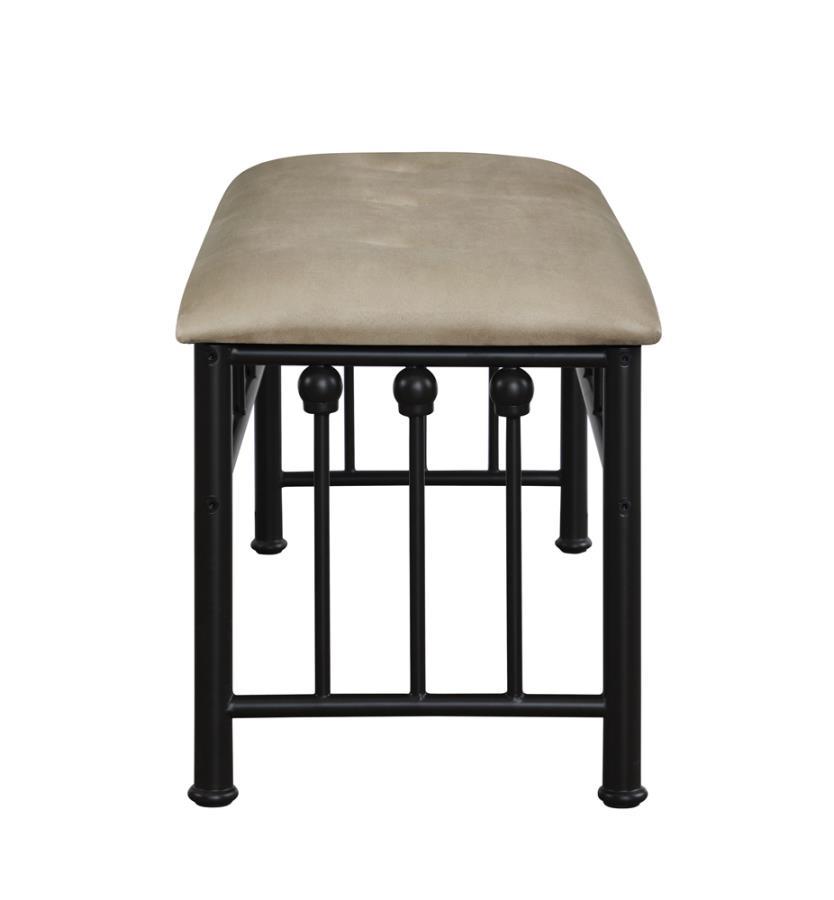 Livingston - Upholstered Bench - Brown and Dark Bronze
