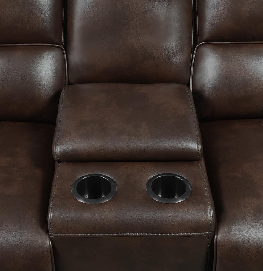 Brunson - 3-Piece Upholstered Motion Sectional - Brown