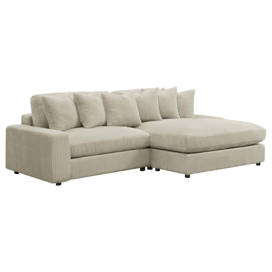 Blaine - Upholstered Reversible Sectional Sofa - Sand