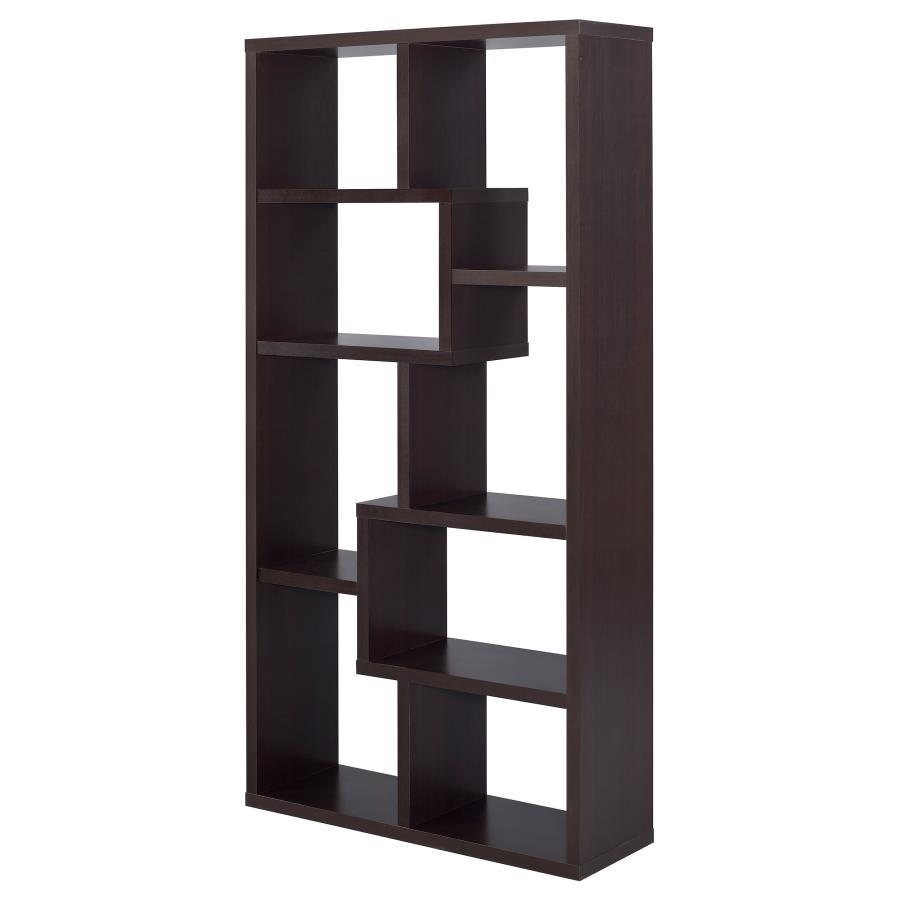 Theo - 10-shelf Geometric Bookcase