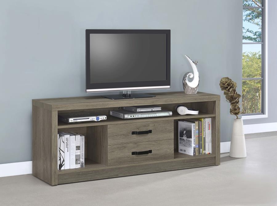 Burke - 2-Drawer TV Console - Grey Driftwood
