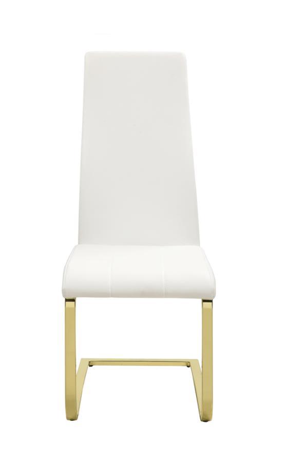 Montclair - Side Chairs (Set of 4) - White and Rustic Brass