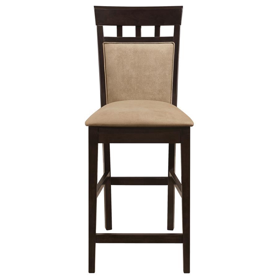Gabriel - Upholstered Counter Height Stools (Set of 2) - Cappuccino and Beige