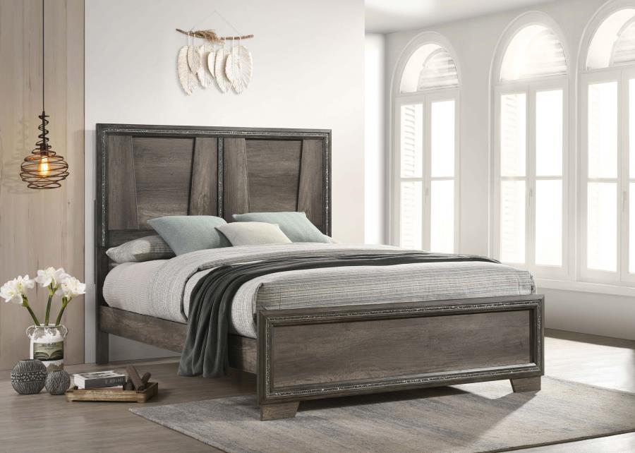 Janine - Eastern King Panel Bed - Grey