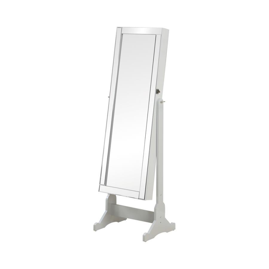 Yvonne - Storage Jewelry Cheval Mirror - Grey