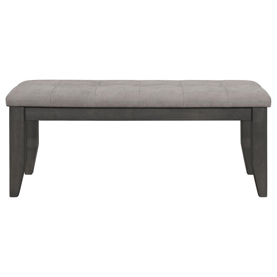 Dalila - Padded Cushion Bench - Grey and Dark Grey