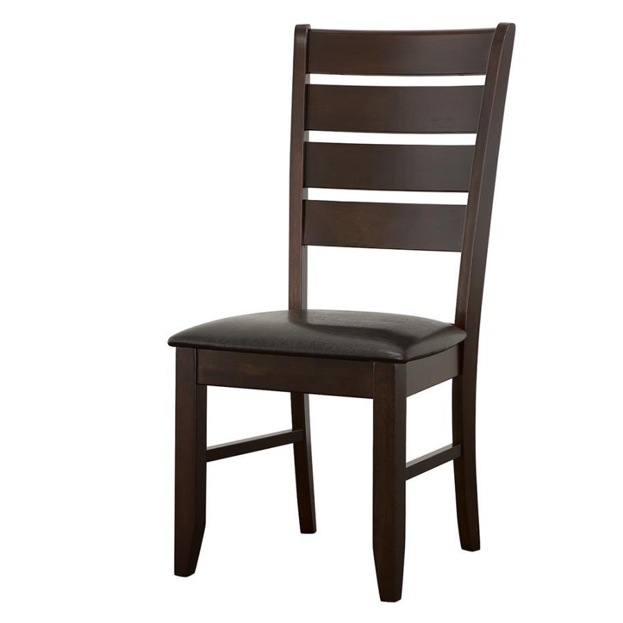 Dalila - Ladder Back Side Chairs (Set of 2) - Cappuccino and Black
