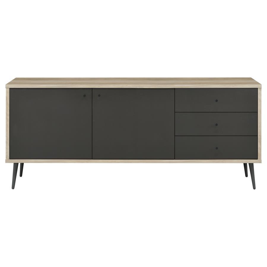 Maeve - 2-Door Engineered Wood Accent Cabinet - Grey and Antique Pine