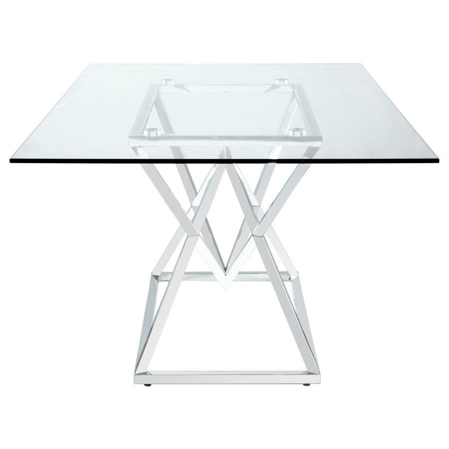 Beaufort - 6-Piece Dining Set - Dark Grey and Chrome