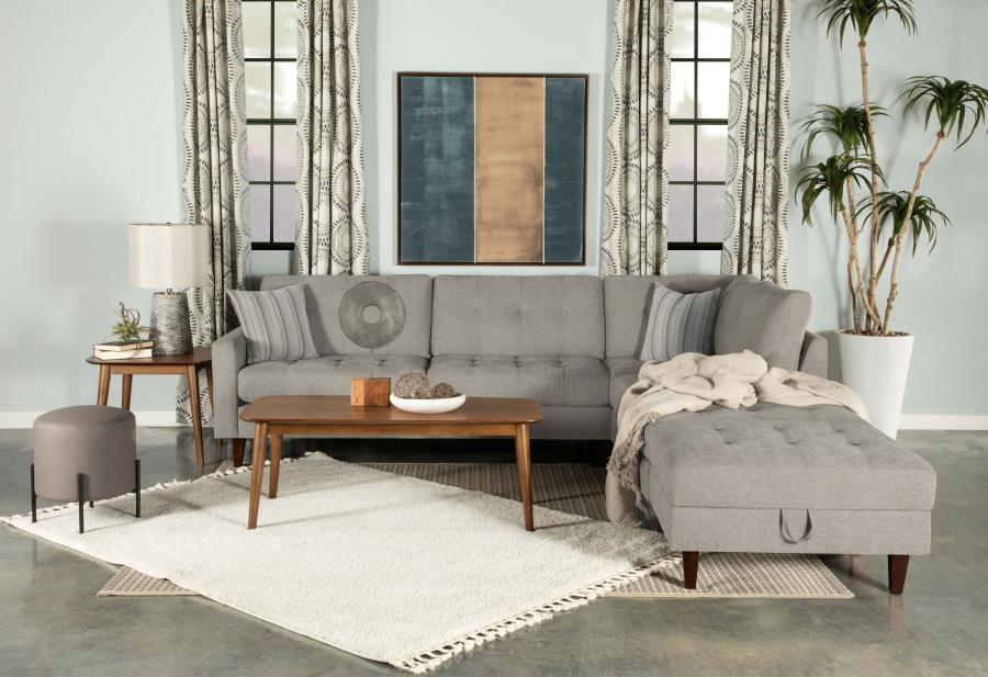 Barton - Upholstered Tufted Ottoman - Toast and Brown