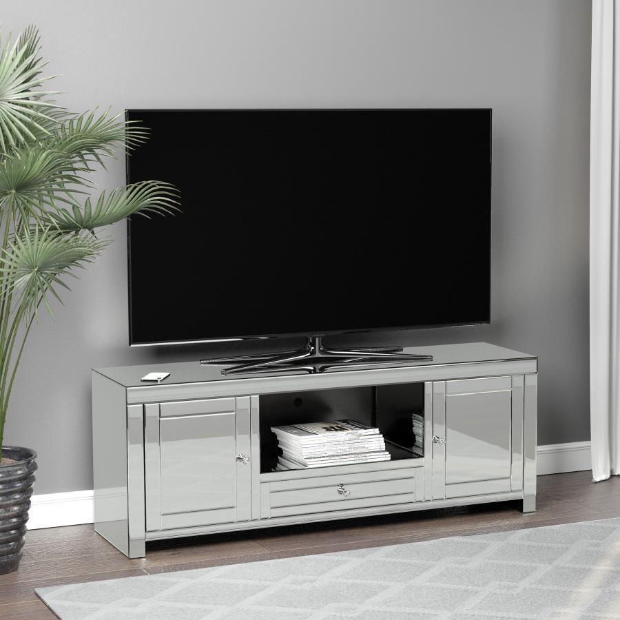 Casper - 2-Door TV Console - Silver
