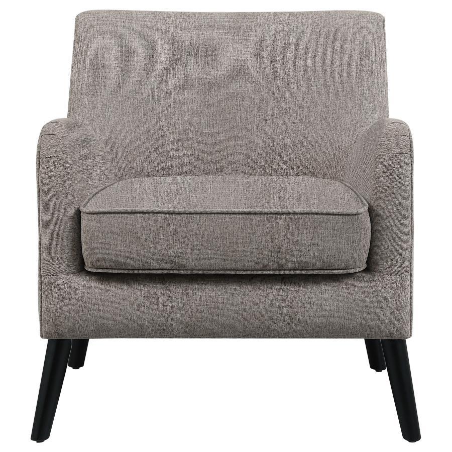 Charlie - Upholstered Accent Chair With Reversible Seat Cushion - Cocoa Brown
