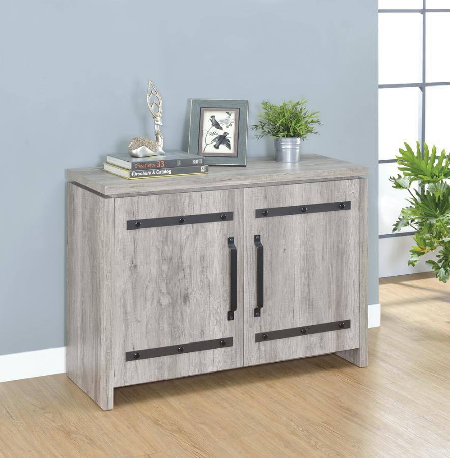 Enoch - 2-Door Accent Cabinet - Grey Driftwood