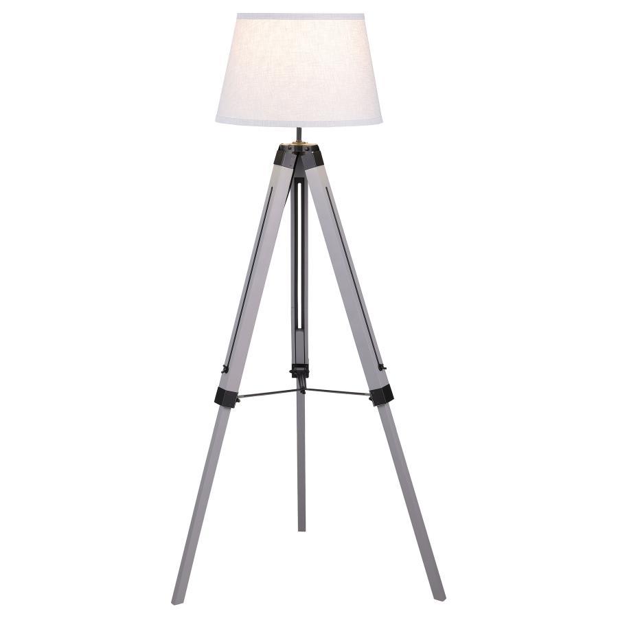 Dayton - Adjustable Empire Shade Tripod Floor Lamp Grey