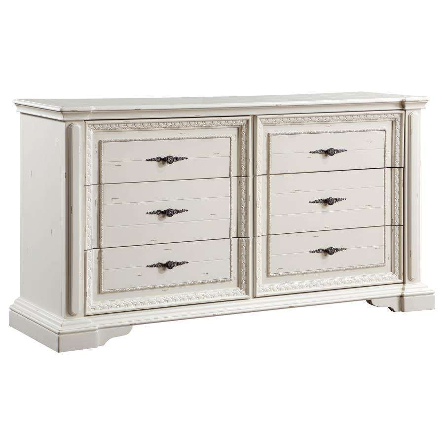 Evelyn - 6-Drawer Dresser - Antique White
