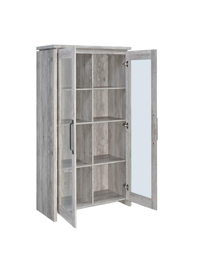 Alejo - 2-Door Tall Cabinet - Grey Driftwood
