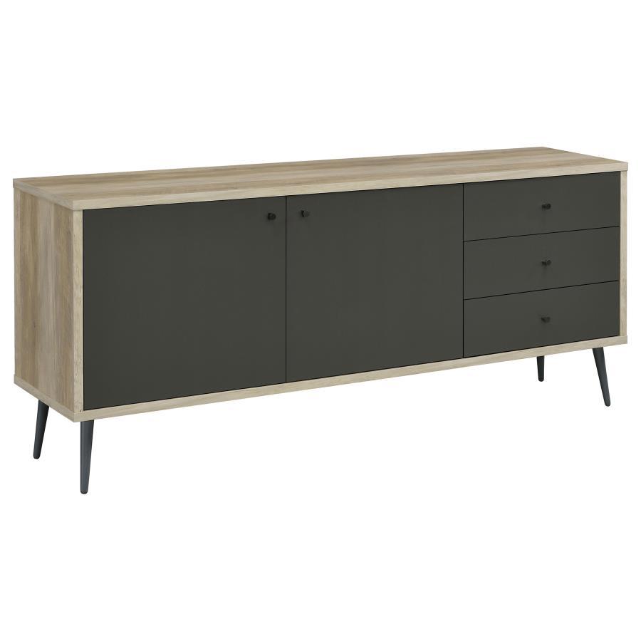Maeve - 2-Door Engineered Wood Accent Cabinet - Grey and Antique Pine