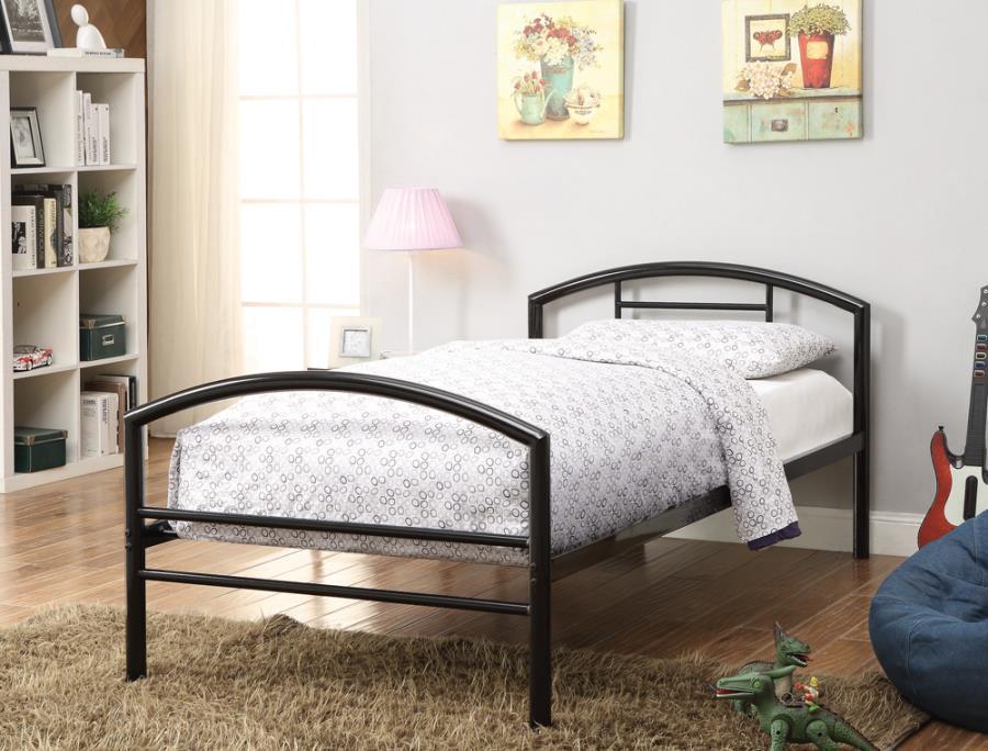 Baines - Metal Bed with Arched Headboard