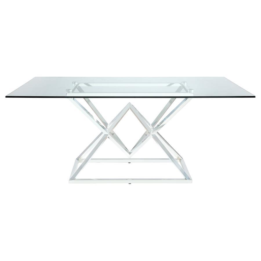 Beaufort - 6-Piece Dining Set - Dark Grey and Chrome