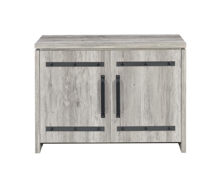 Enoch - 2-Door Accent Cabinet - Grey Driftwood